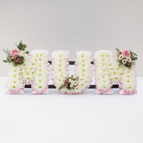 Mum Letters Funeral Flower Tribute