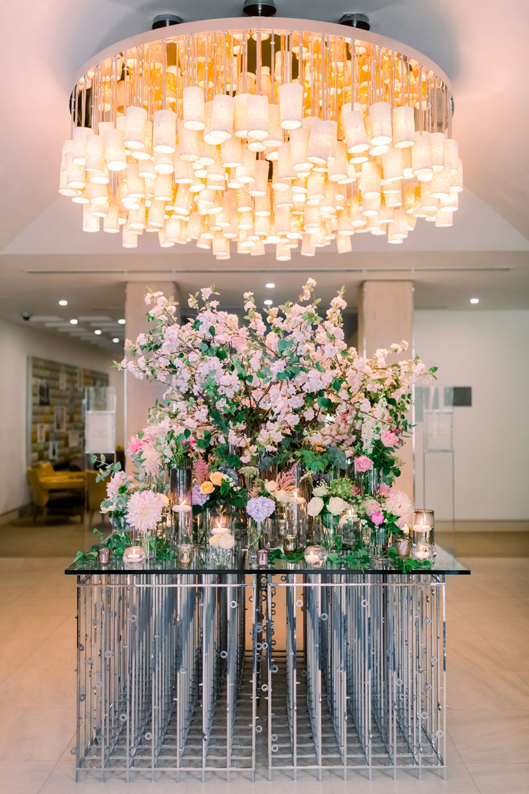Amie Bone Flowers Entrance Table Styling At The Grove